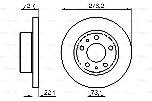 BOSCH 0 986 479 162 Discofreno-Discofreno-Ricambi Euro