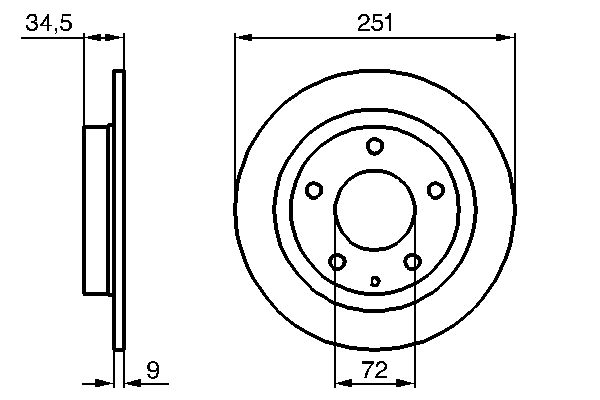 BOSCH 0 986 479 208 Bremsscheibe
