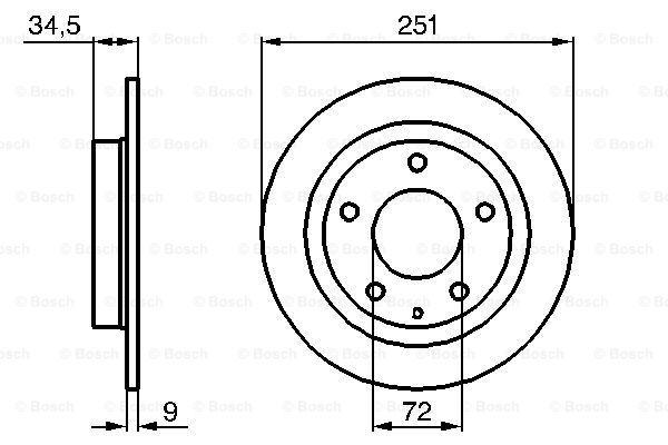 BOSCH 0 986 479 208 Brake Disc