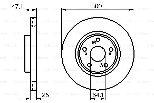 BOSCH 0 986 479 227 Discofreno-Discofreno-Ricambi Euro