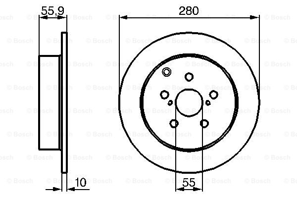 BOSCH 0 986 479 242 Discofreno-Discofreno-Ricambi Euro