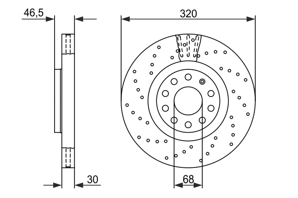 BOSCH 0 986 479 258 féktárcsa