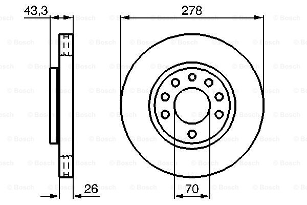 BOSCH 0 986 479 262 Discofreno-Discofreno-Ricambi Euro