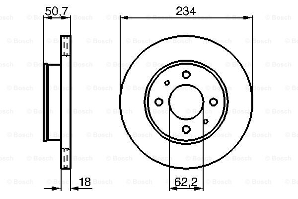 BOSCH 0 986 479 264 Discofreno-Discofreno-Ricambi Euro