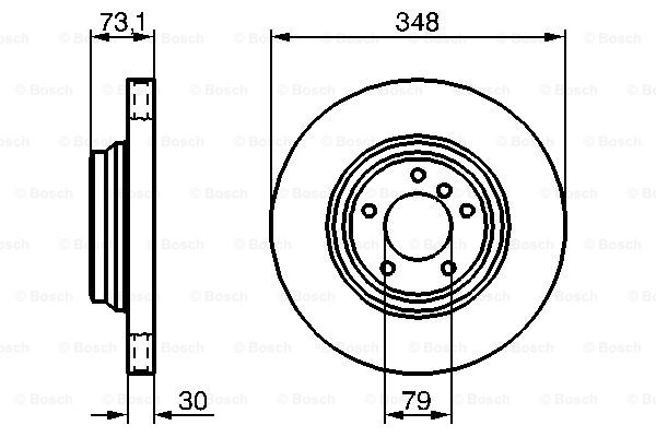 BOSCH 0 986 479 265 féktárcsa