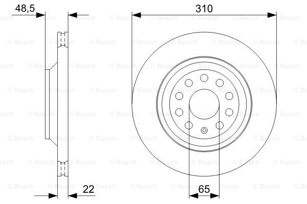 BOSCH 0 986 479 303 féktárcsa