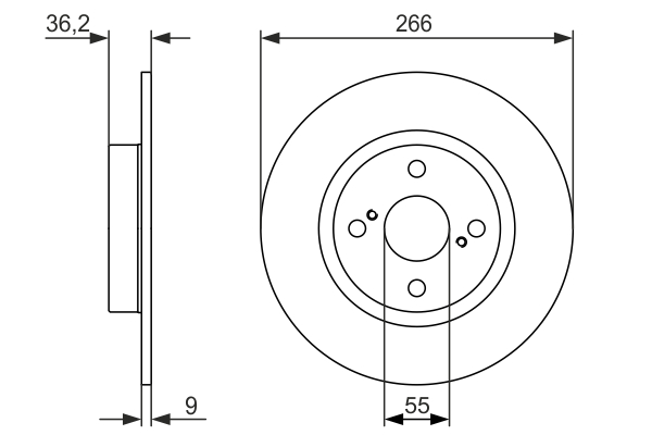 BOSCH 0 986 479 335 Brake Disc