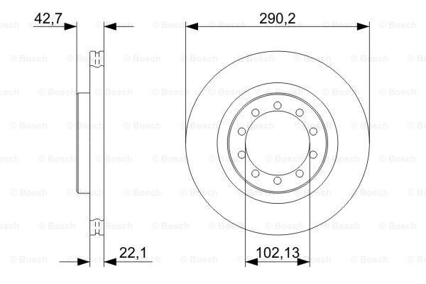 BOSCH 0 986 479 343 Discofreno-Discofreno-Ricambi Euro