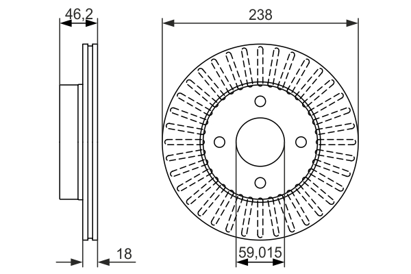 BOSCH 0 986 479 354 Discofreno-Discofreno-Ricambi Euro