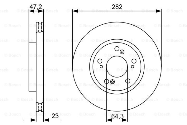 BOSCH 0 986 479 365 Discofreno-Discofreno-Ricambi Euro