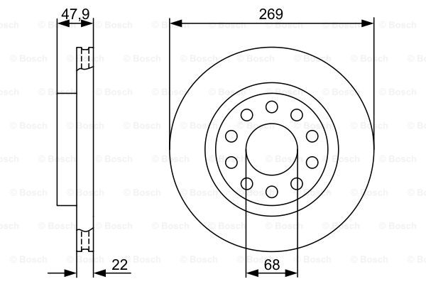 BOSCH 0 986 479 366 Discofreno-Discofreno-Ricambi Euro