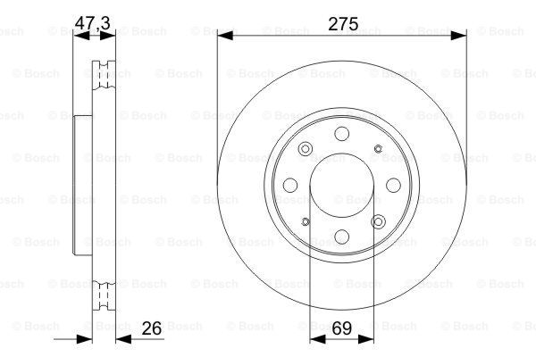 BOSCH 0 986 479 369 Discofreno-Discofreno-Ricambi Euro