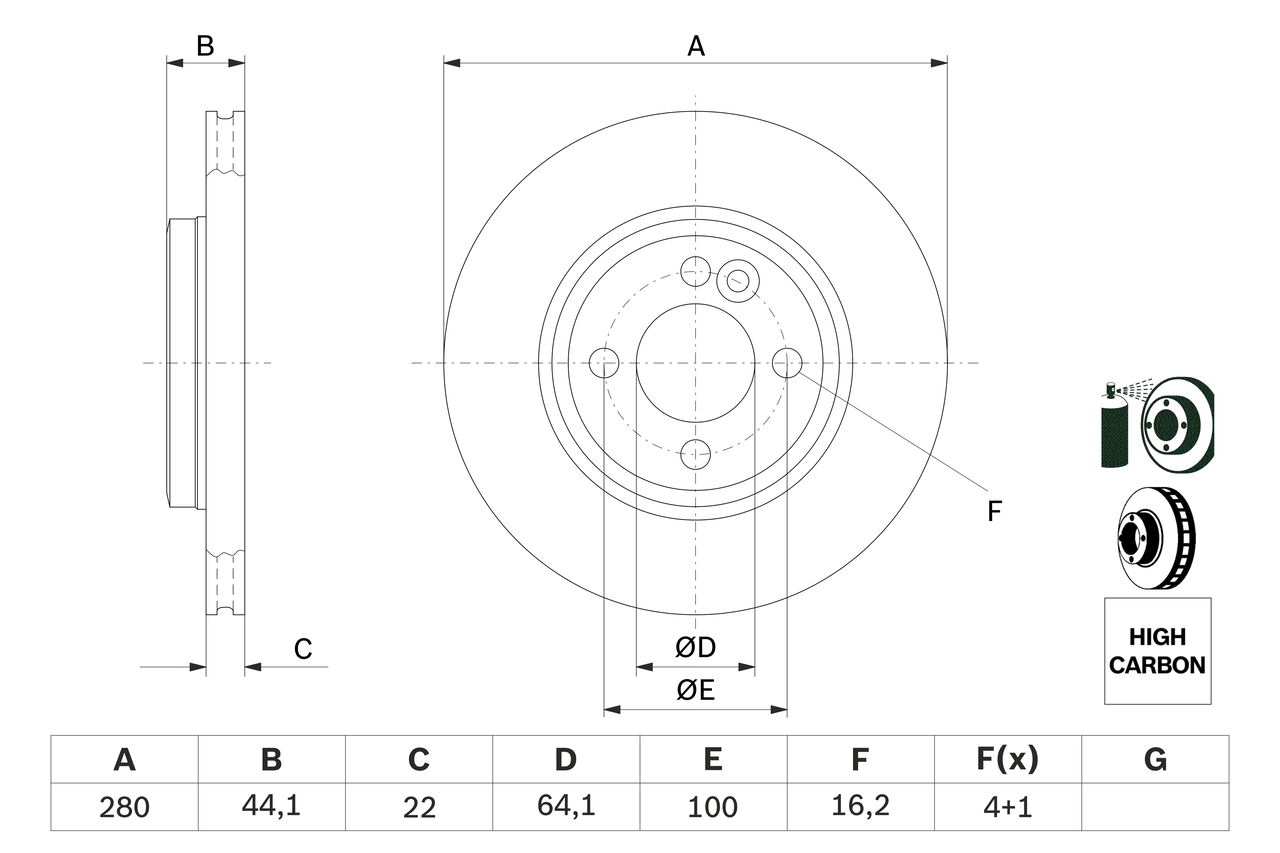 BOSCH 0 986 479 437 Discofreno-Discofreno-Ricambi Euro