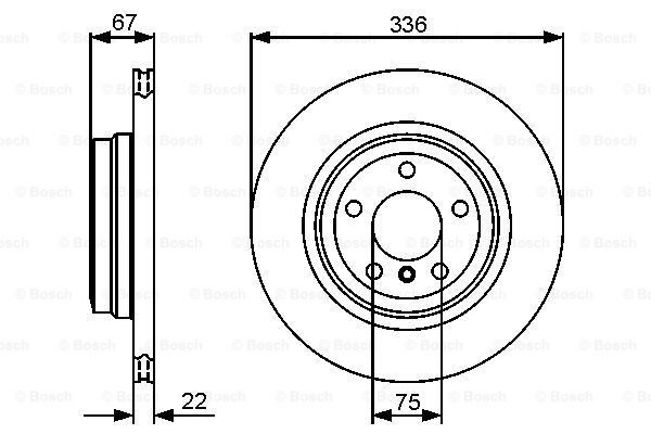 BOSCH 0 986 479 439 féktárcsa