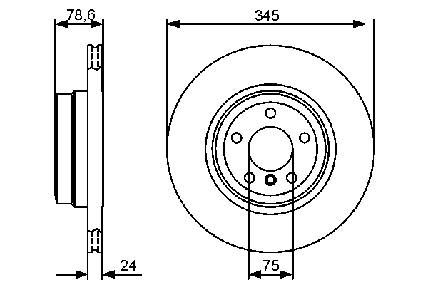 BOSCH 0 986 479 443 Bremsscheibe