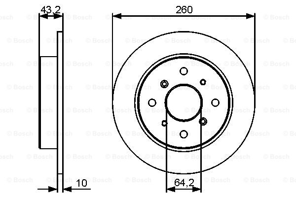 BOSCH 0 986 479 447 Brake Disc