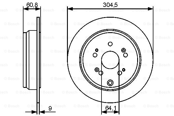 BOSCH 0 986 479 449 Discofreno-Discofreno-Ricambi Euro