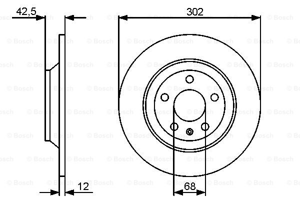 BOSCH 0 986 479 458 Discofreno-Discofreno-Ricambi Euro