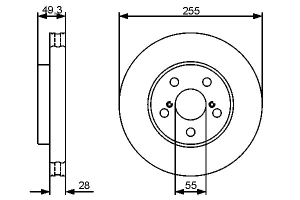 BOSCH 0 986 479 490 Bremsscheibe