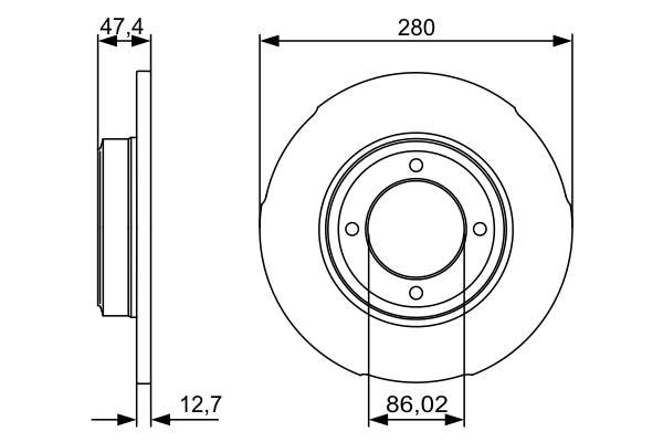 BOSCH 0 986 479 493 Bremsscheibe