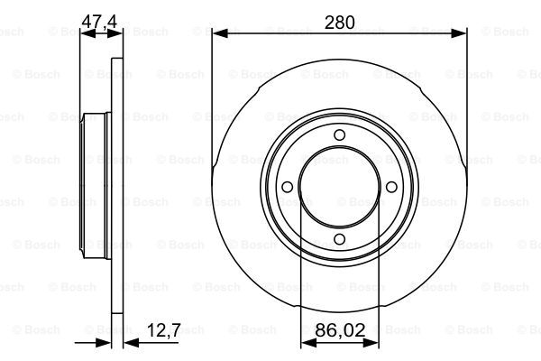 BOSCH 0 986 479 493 Brake Disc