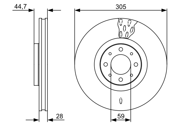 BOSCH 0 986 479 530 Bremsscheibe