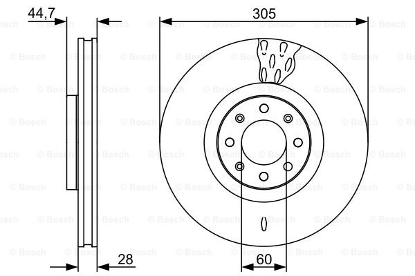 BOSCH 0 986 479 531 Discofreno-Discofreno-Ricambi Euro