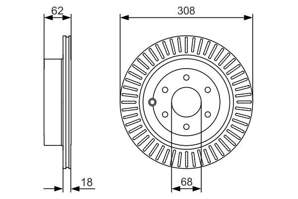 BOSCH 0 986 479 533 Discofreno-Discofreno-Ricambi Euro