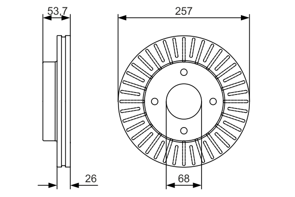 BOSCH 0 986 479 535 féktárcsa