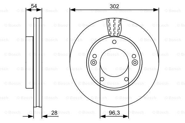 BOSCH 0 986 479 540 Brake Disc