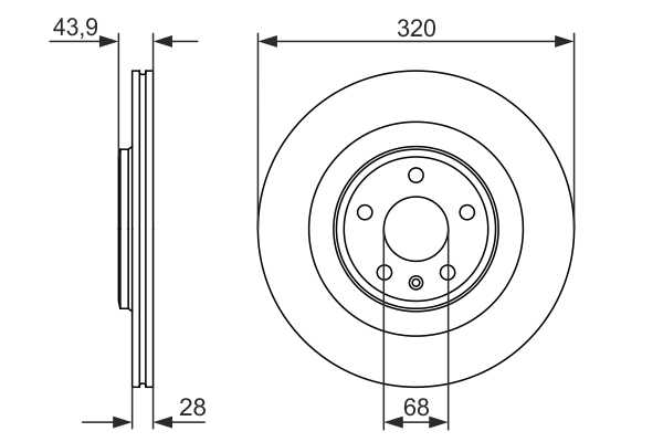 BOSCH 0 986 479 552 Discofreno-Discofreno-Ricambi Euro