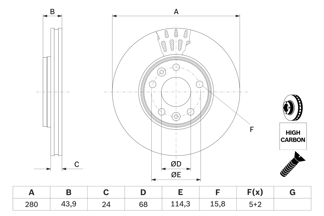 BOSCH 0 986 479 C62 Disc frana