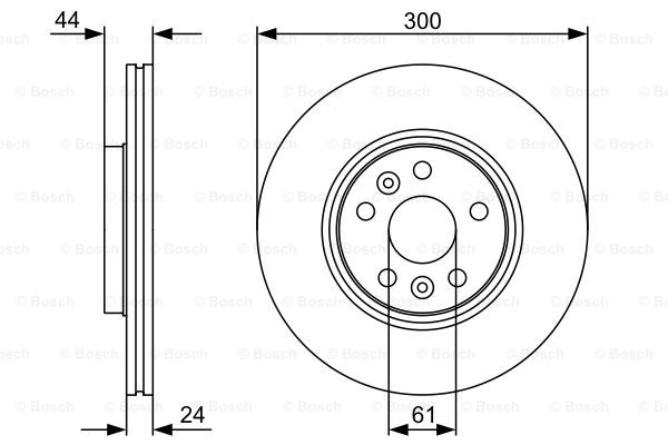 BOSCH 0 986 479 554 Discofreno-Discofreno-Ricambi Euro