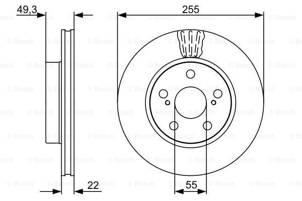 BOSCH 0 986 479 564 Discofreno-Discofreno-Ricambi Euro