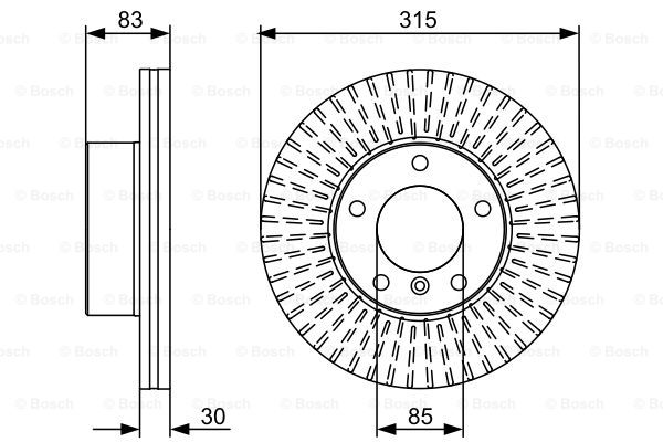 BOSCH 0 986 479 568 Discofreno-Discofreno-Ricambi Euro