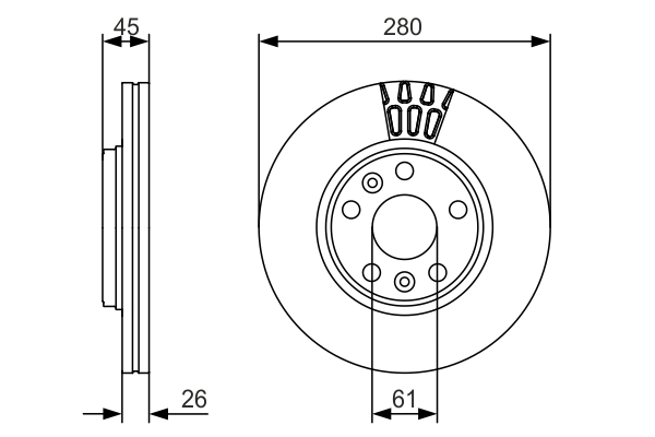 BOSCH 0 986 479 576 Discofreno-Discofreno-Ricambi Euro