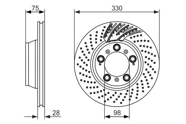 BOSCH 0 986 479 581 Discofreno-Discofreno-Ricambi Euro