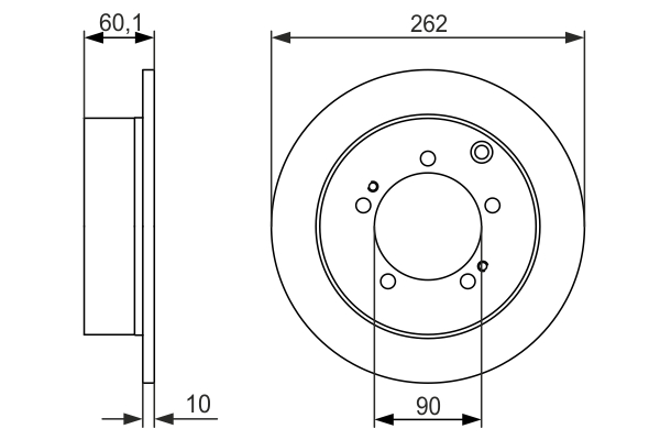 BOSCH 0 986 479 603 féktárcsa