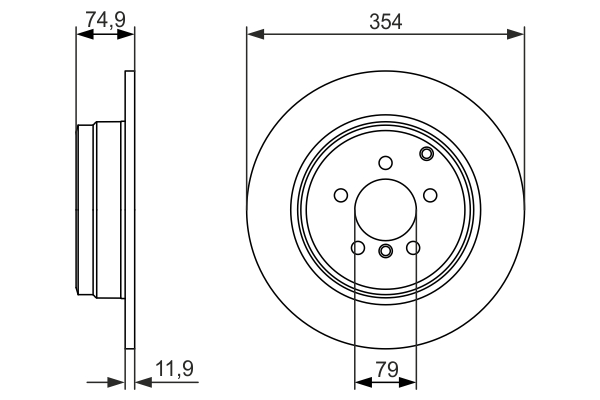 BOSCH 0 986 479 612 Discofreno-Discofreno-Ricambi Euro