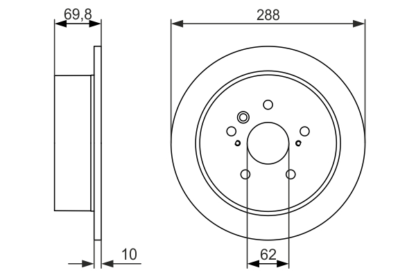 BOSCH 0 986 479 614 féktárcsa