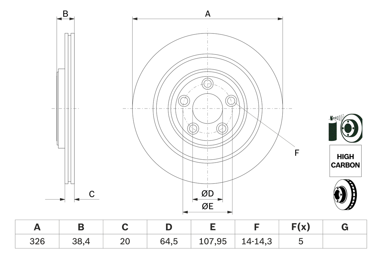 BOSCH 0 986 479 628 Discofreno-Discofreno-Ricambi Euro