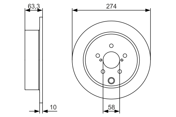 BOSCH 0 986 479 634 Discofreno-Discofreno-Ricambi Euro