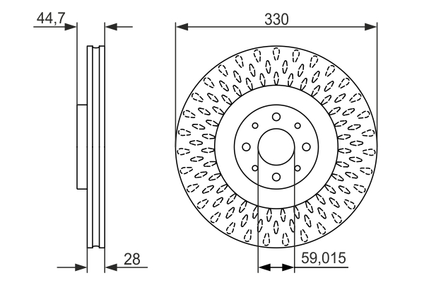 BOSCH 0 986 479 648 féktárcsa