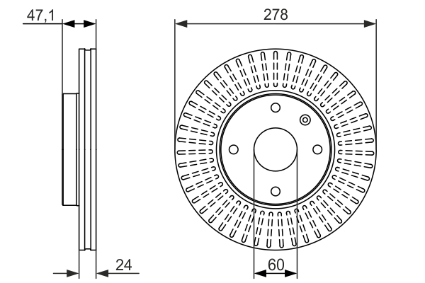 BOSCH 0 986 479 649 Discofreno-Discofreno-Ricambi Euro