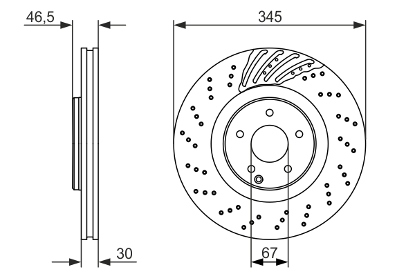 BOSCH 0 986 479 651 féktárcsa