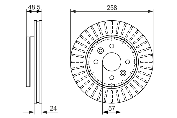 BOSCH 0 986 479 676 Discofreno-Discofreno-Ricambi Euro