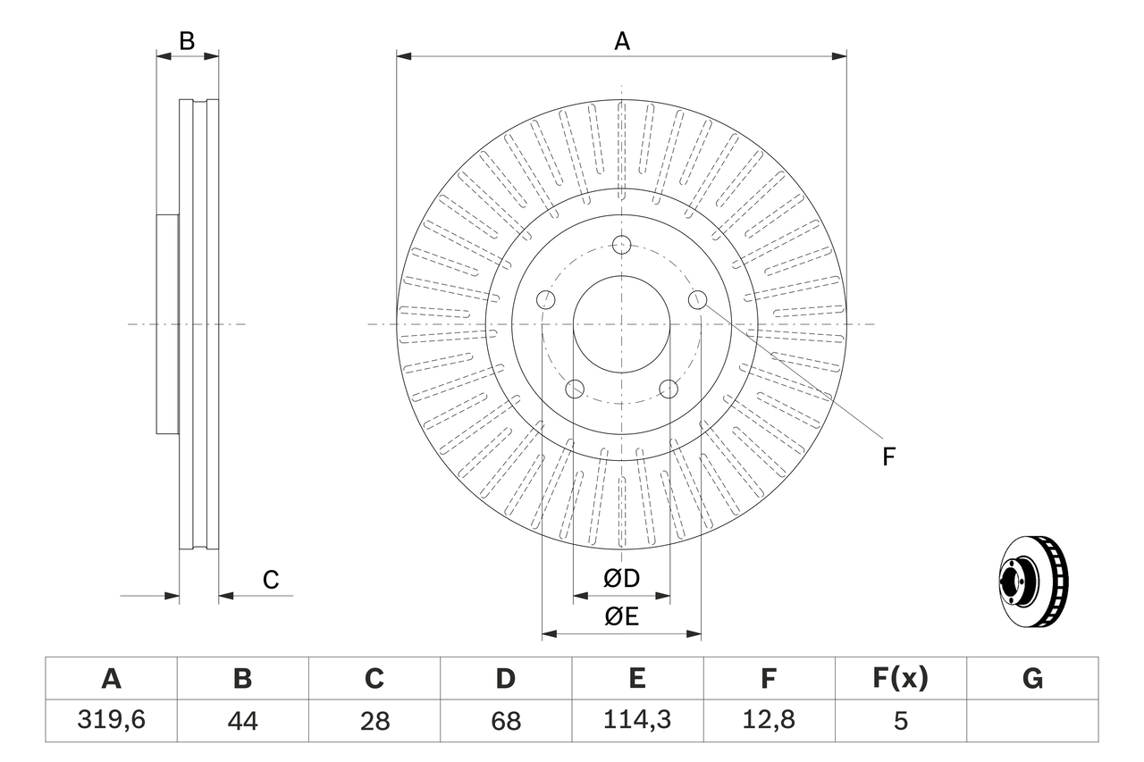 BOSCH 0 986 479 679 féktárcsa