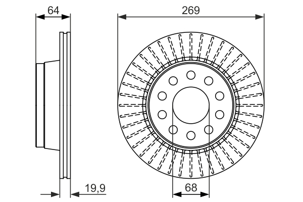 BOSCH 0 986 479 689 Brake Disc