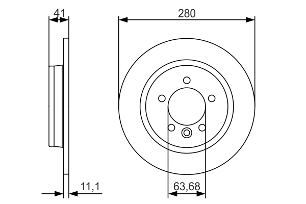 BOSCH 0 986 479 691 féktárcsa