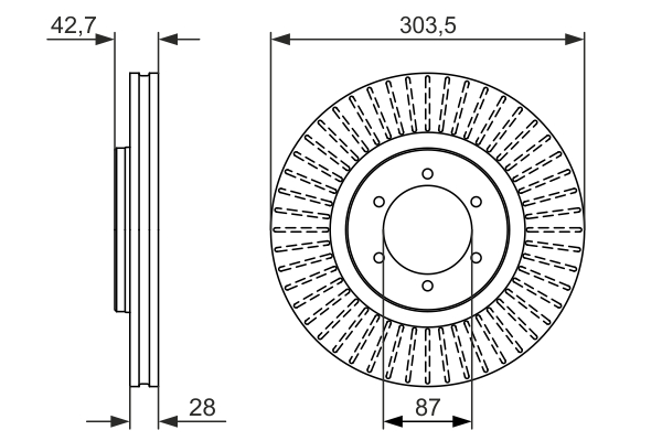 BOSCH 0 986 479 694 Discofreno-Discofreno-Ricambi Euro